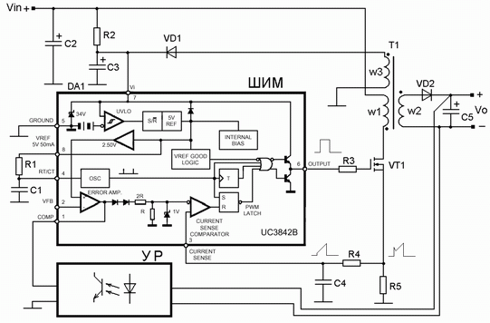 Uc2844 схема блока питания